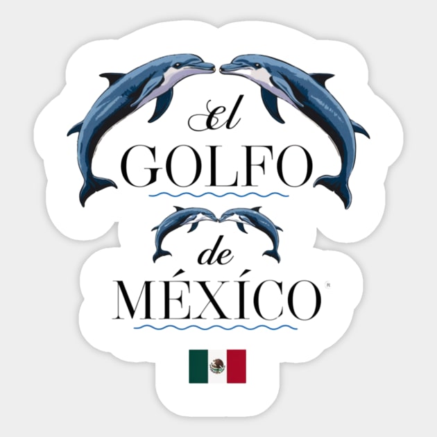 El Golfo De México Dolphin Sticker by ArtistTee ⭐⭐⭐⭐⭐